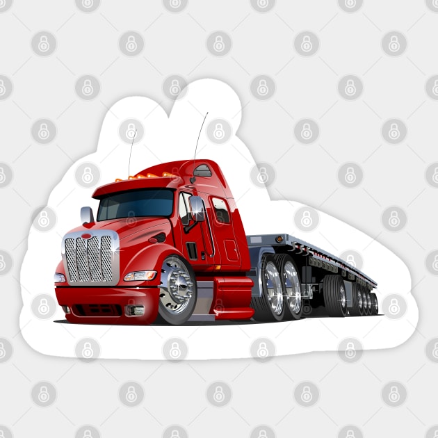 Cartoon oversize load transporter Sticker by Mechanik